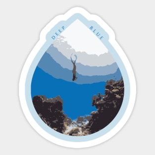 Diver Deep Blue Sticker